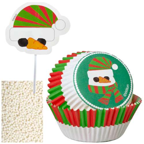 Snowman Cupcake Decorating Kit - Click Image to Close